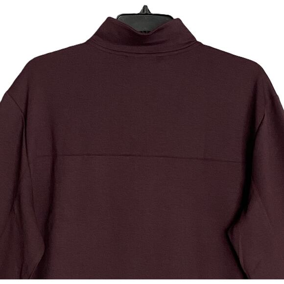 Perry Ellis Men's XLT Big & Tall 1/4 Zip Pullover Sweatshirt Dark Red NEW - Picture 7 of 10